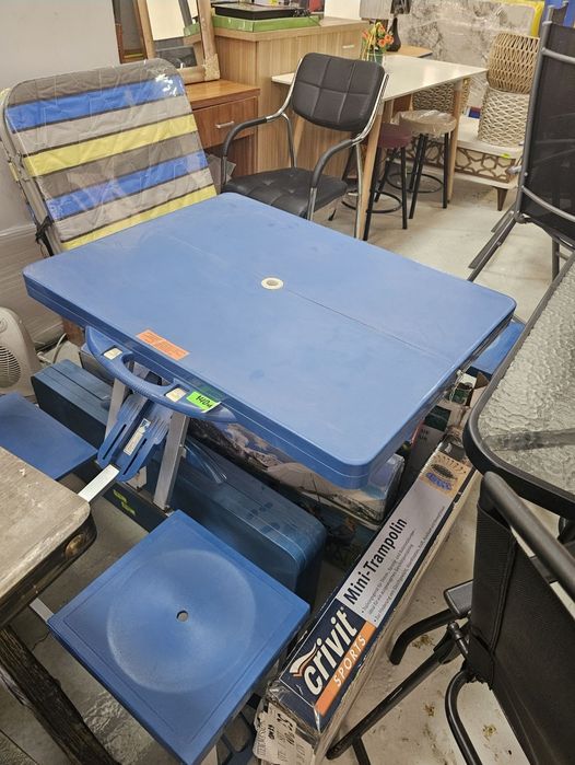 Сгъваема маса комплект с четери стола Къмпинг Риболов