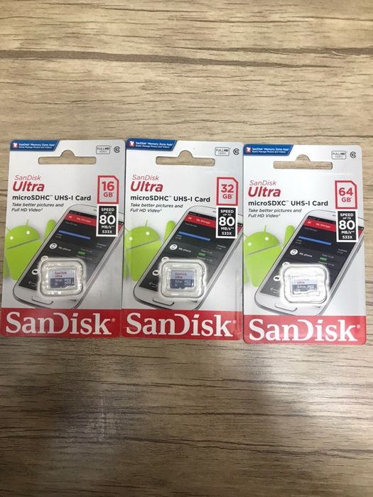 SanDisk Ultra microSD – Tezlik va sifat bir joyda!  (optom)