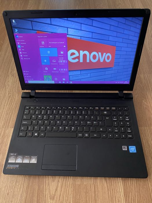 Laptop Lenovo Slim Display 15,6 inch led,Windows 10 Pro,4gb ram ddr3,SSD 130gb m, baterie buna  cu incarcator