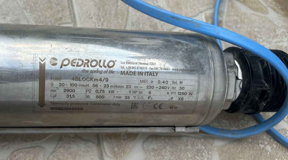 Vând pompă de apă Pedrollo 4BLOCKm4/9