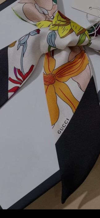 Eșarfă Gucci, model 2026, 100% mătase, 120x8cm