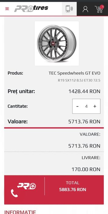 Jante TEC 19" Model deosebit
