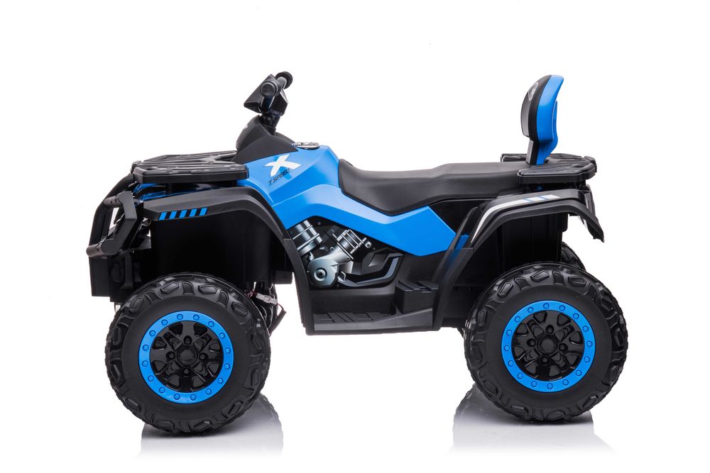 ATV electric Kinderauto S615 4x45W 24V, roti moi, scaun tapitat Blue