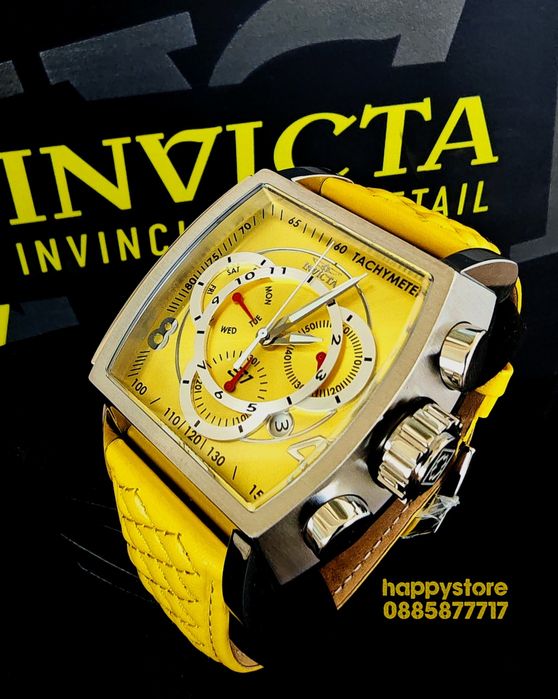 INVICTA S1 Rally Swiss Yellow 48 mm, Инвикта нов ръчен часовник