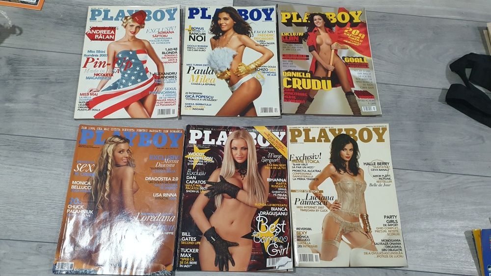 Vând 6 reviste Playboy România – anii 2007–2008