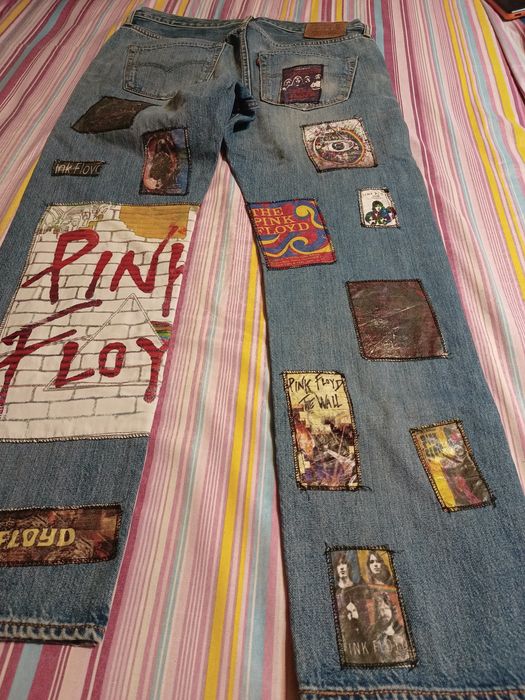 Blugi retro Levi's Strauss Pink Floyd Edition/ autentici