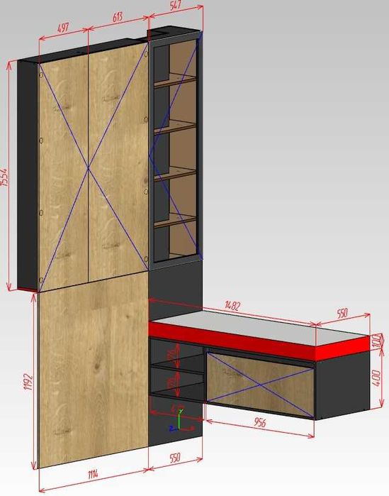Проектировка мебели в базис мебельщик