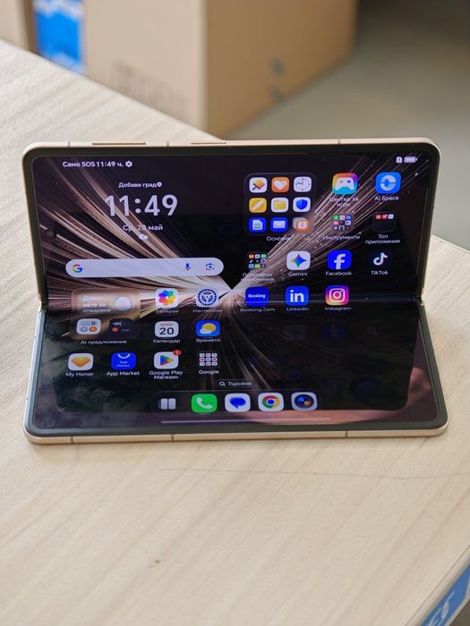 Honor Magic V5 Dawn Gold 16GB+512GB в гаранция + подаръци - бартер