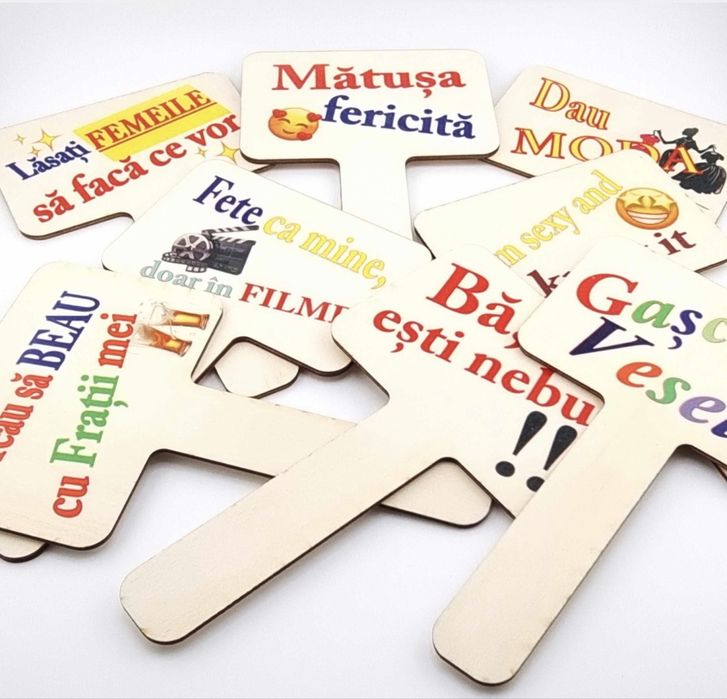 Set 30 propsuri din MdF - printate UV