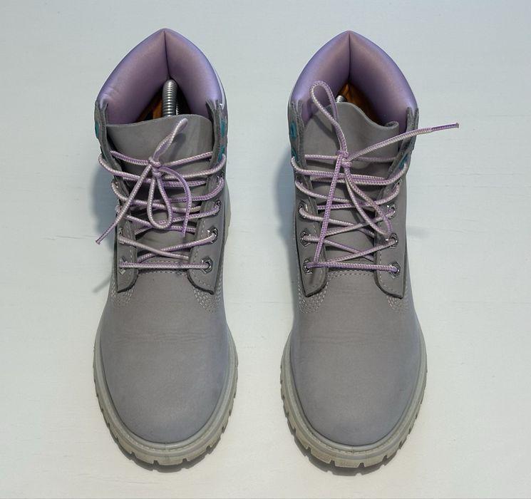 Timberland 6-inch Premium waterproof boots in grey nubuck