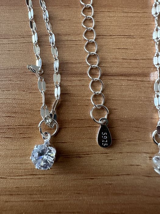 Сребърни синджири+гривна