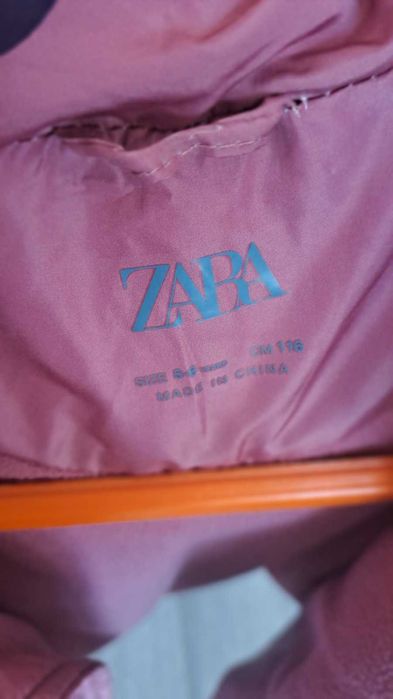 Розово ватирано зимно яке за момиче ZARA