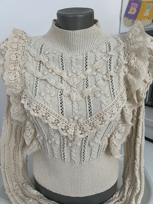 Zara плетена блуза поло S/M