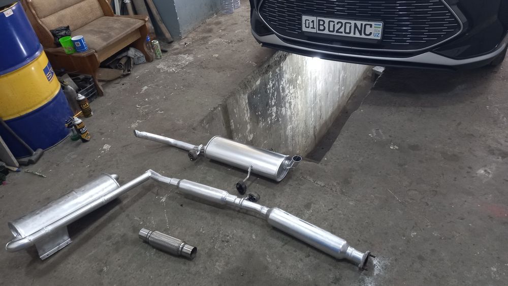 Ремонт глушителя BYD гибрид