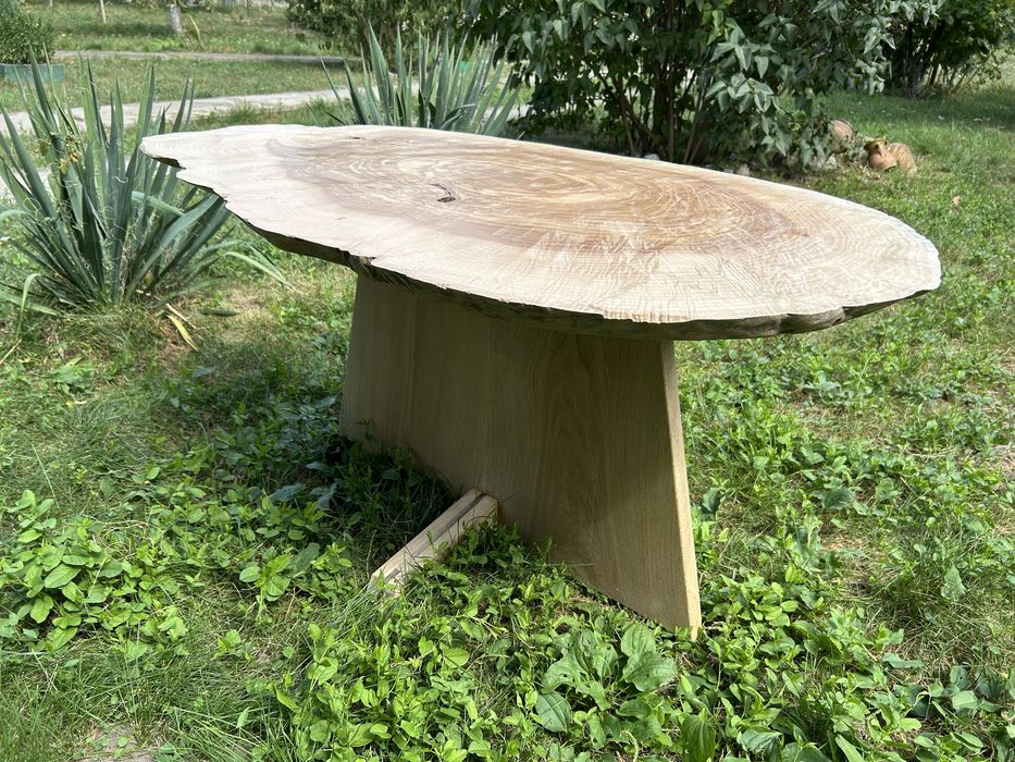 Masa de cafea live edge din lemn de frasin, coffee table, masa dining