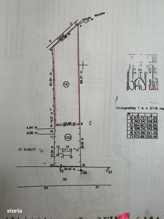 Constructie demolabila + Teren 3000 mp, Simnicul de Sus, Sat Dutulesti