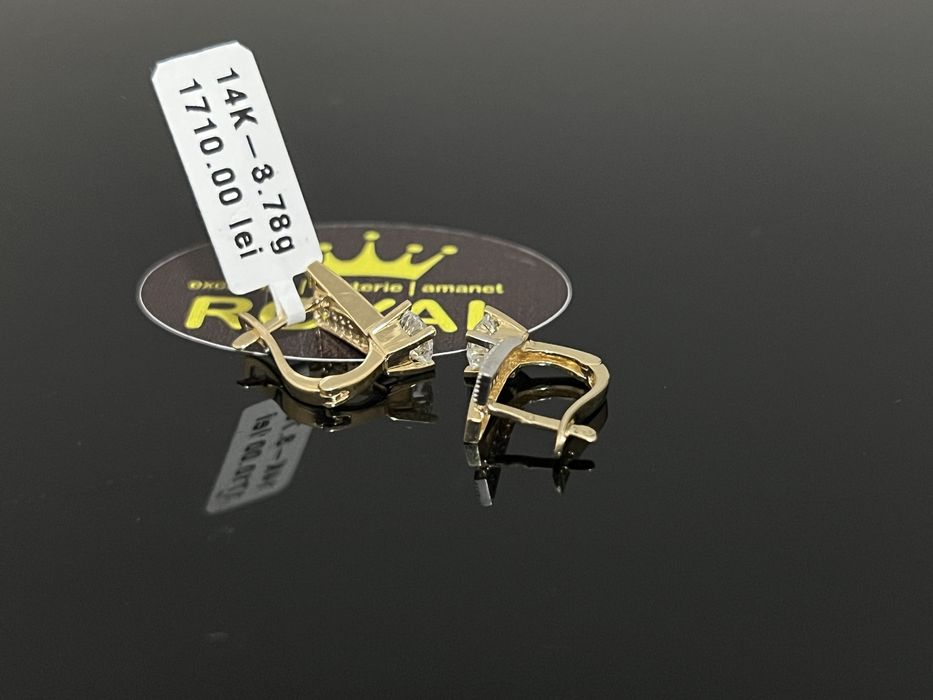 Bijuteria Royal CB : Cercei dama aur 14k 3,78gr