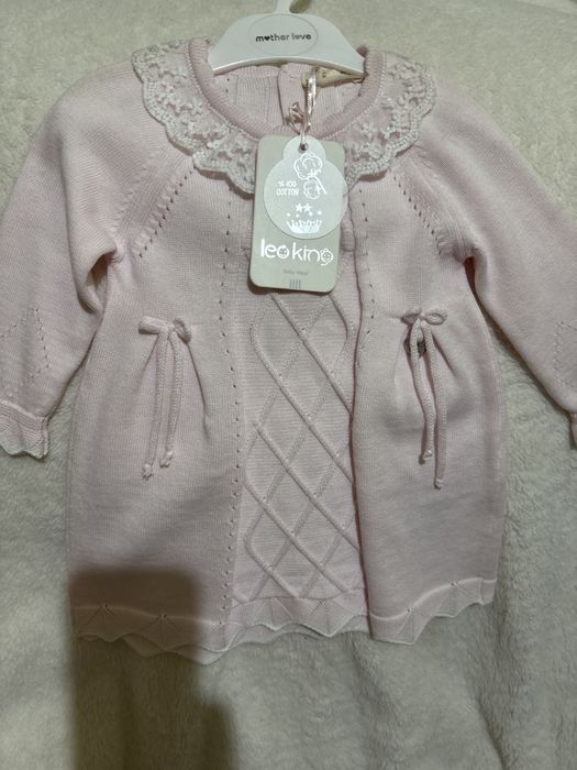 Вязаное платье для девочек 3-6 мес Leoking турецкое