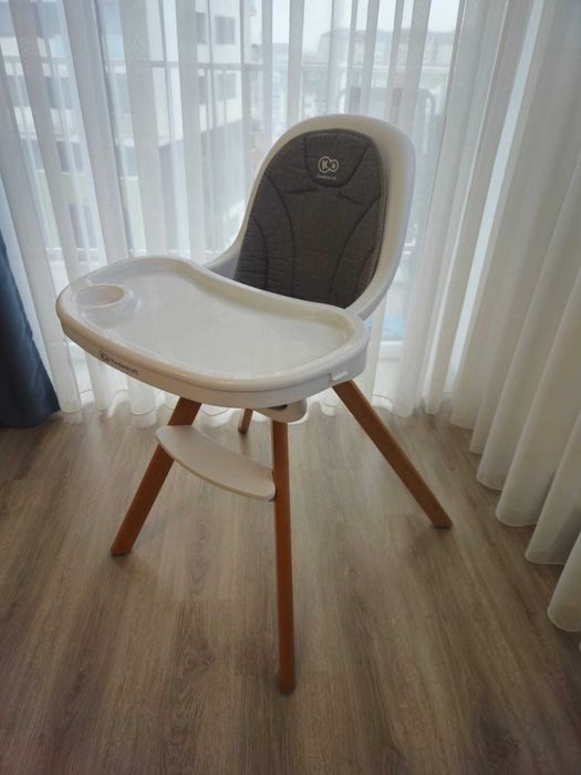 Scaun pentru copii, de masa 2 in 1 Kinderkraft Tixi, Gri