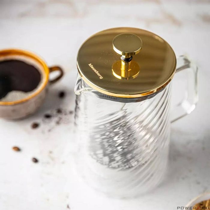 Infuzor cafea, ceai, aparat cu piston, sticla, 0,35 L, Klausberg