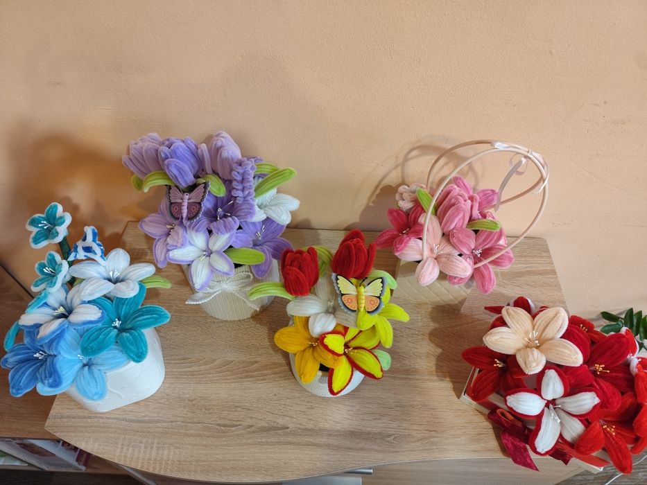 Ръчно изработени  цветя-вечни,цени  от 15€