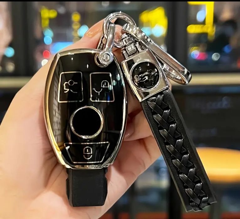 Луксозен калъф за ключ Mercedes + ключодържател