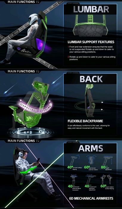 Hi-End игровое кресло ERGONOVA BLS эргономическое | гейминг | офис | д