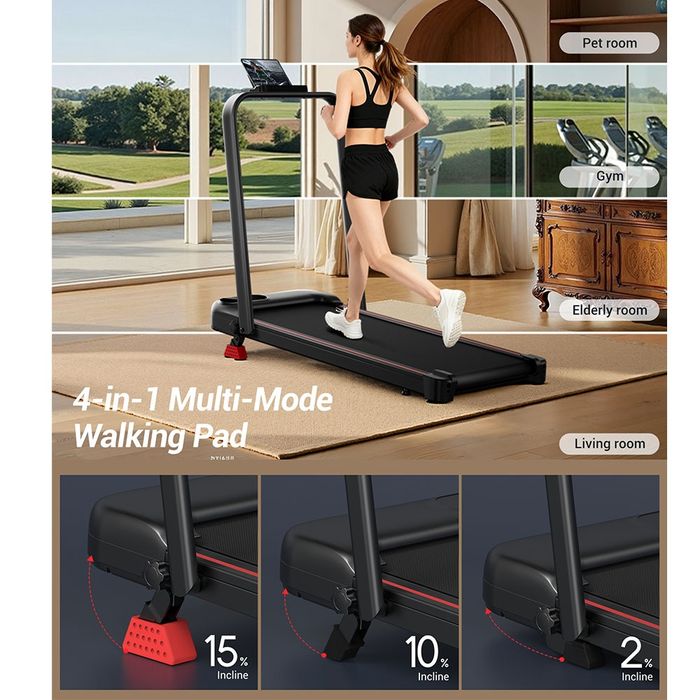 Ел.Сгъваема бягаща пътека с наклон/ 15%/, тих мотор/ 2.5к.с. 10км.ч