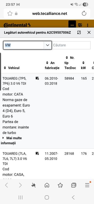 Senzor temperatură gaze eșapament Audi a4 a6 a5 a8 q5 q7 vw tuareg