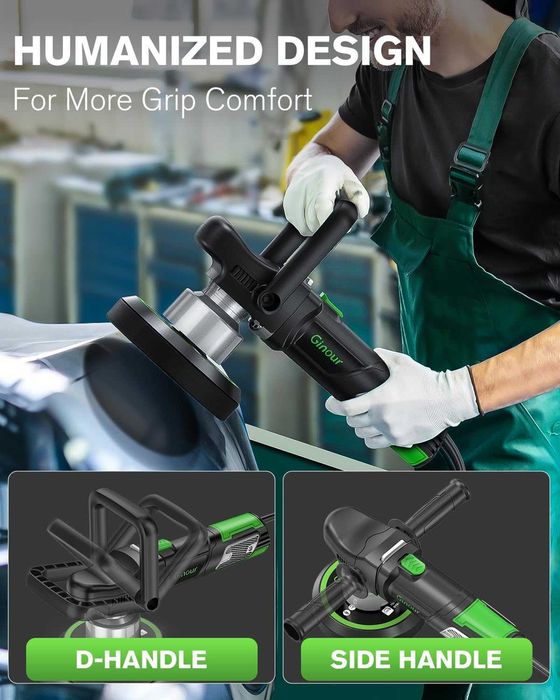 Mașină polish auto Ginour 900W Dual Action | Set complet.