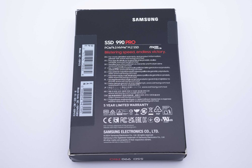 НОВ ! Samsung 990 PRO NVMe M.2 SSD 4TB, PCIe 4.0, 7450MB/s Read, 6900MB/s Write