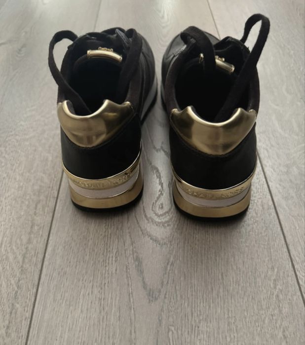 Michael Kors brown gold leather sneakers