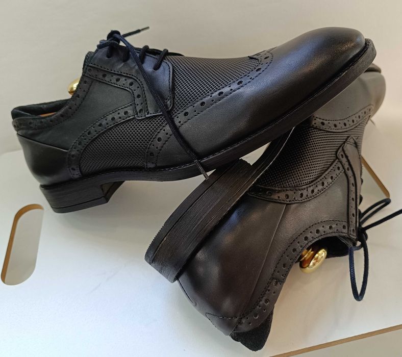 Pantofi derby 44 semi brogue Oliver Jacob NOI piele naturala moale