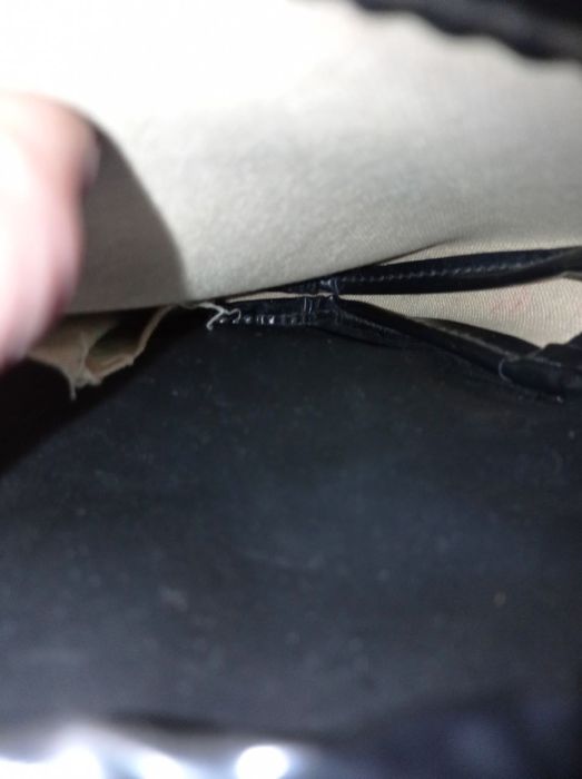 Барсетка черная кожа