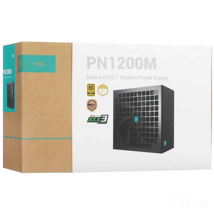 - Блок питания Deepcool PN1200M (1200W, 80+ Gold, ATX 3.1 / PCIe 5.1)