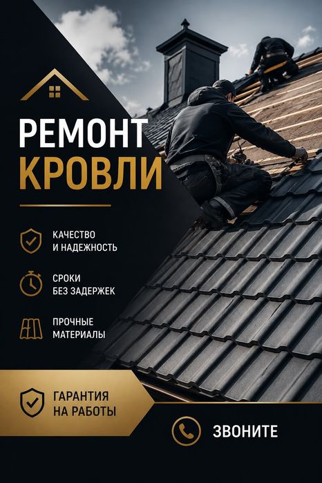 Ремонт кровли  любой сложности