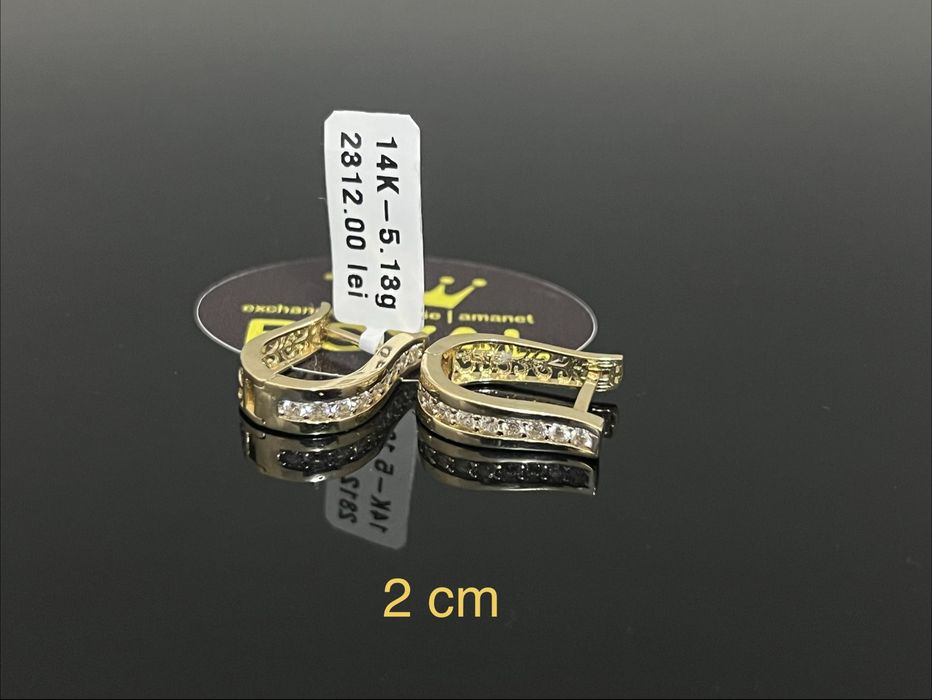 Bijuteria Royal CB : Cercei dama aur 14k 5,13gr
