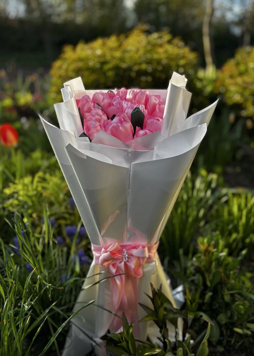 Buchet de flori din satin