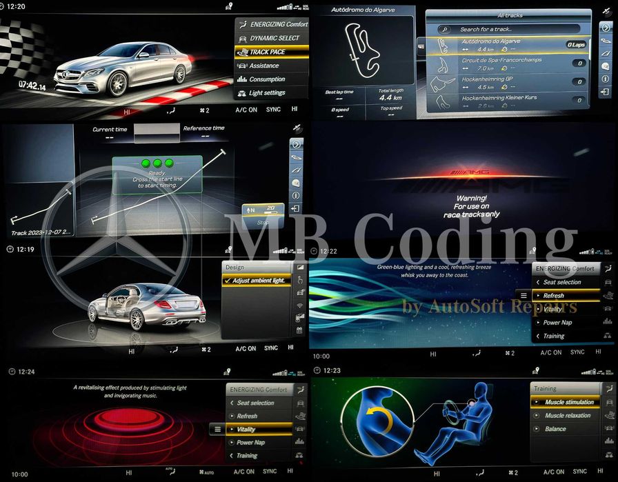 Meniu Tematica 43/53/63 AMG SuperSport Mercedes Codari menu carplay
