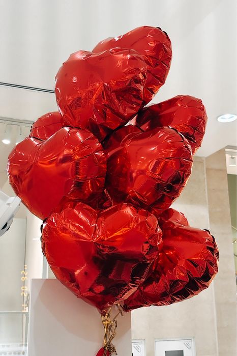 Шарики сердце гелевые 9 шт