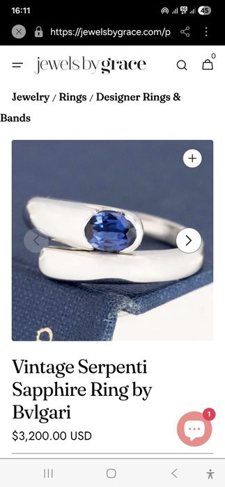 Bvlgari Astrea Safir 18k original
