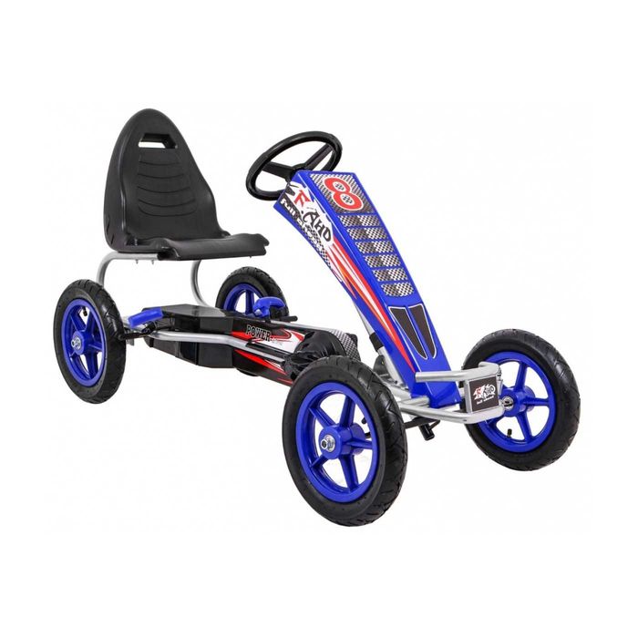 Kart cu pedale, Kinderauto F8-1, roti Gonflabile 10 inch Blue