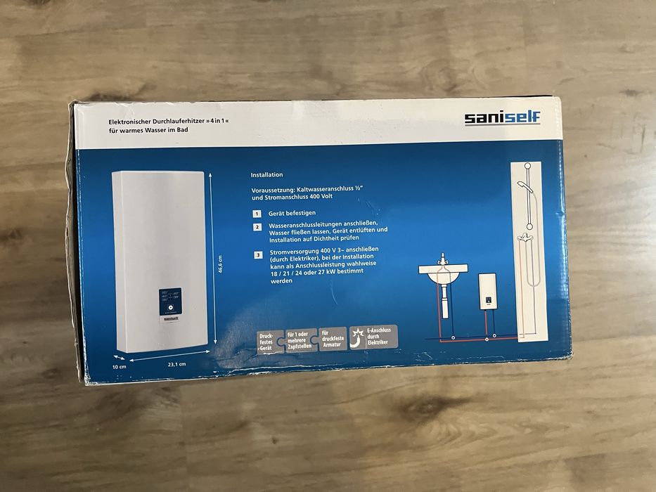 Boiler Instant apa calda baie SaniSelf 4 in 1 27Kw Nou 400V