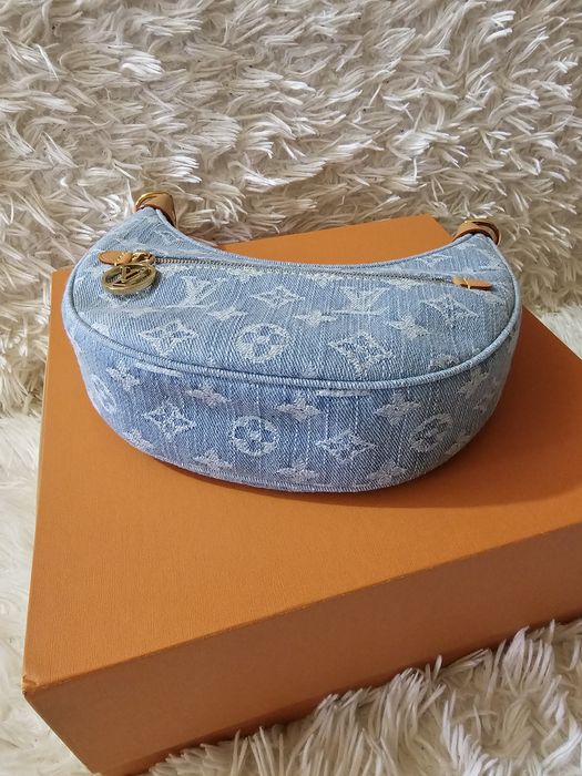 Geantă Louis Vuitton Loop By The Pool, denim și piele naturală