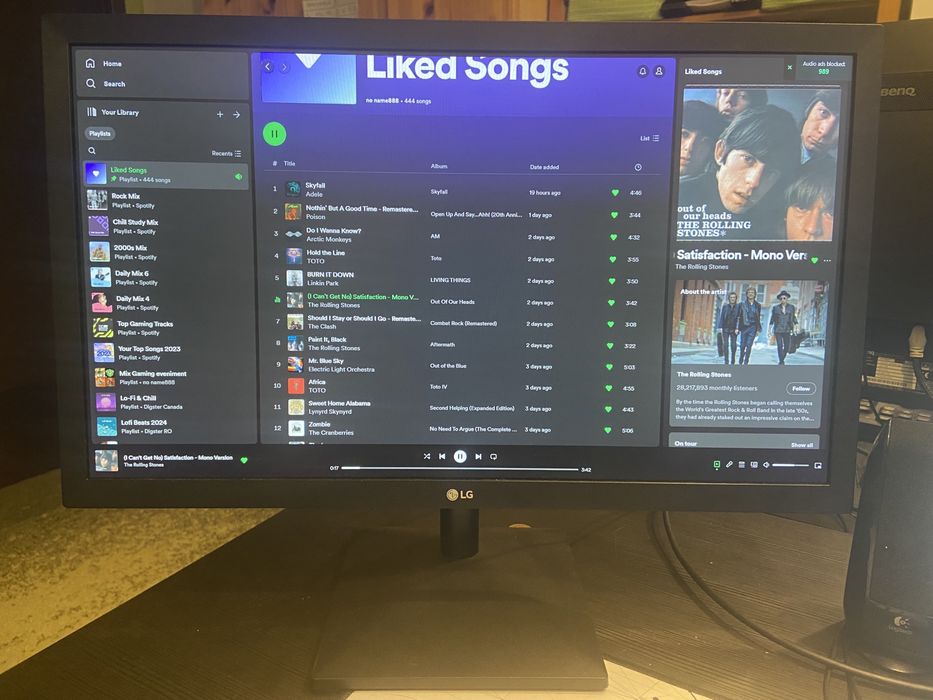 Monitor gaming LED IPS LG 21.5", 75Hz, Negru, FreeSync, Fara burn in