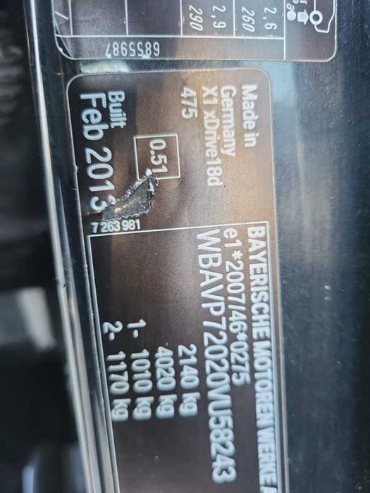 Dezmembrez bmw x1 e84 motor 1.8d xdrive automat 2013 M paket