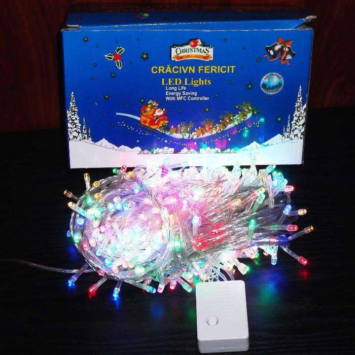 INSTALATIE LUMINOASA MULTICOLORA NOUA 500 leduri -craciun- peste 37 m