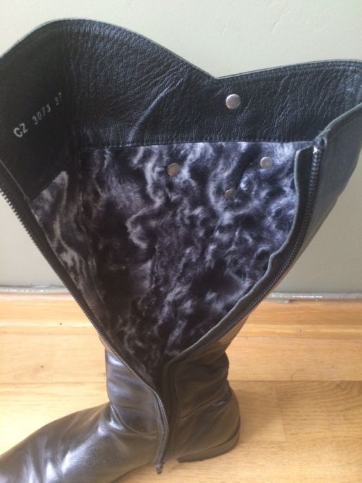 Дамски ботуши от естествена кожа