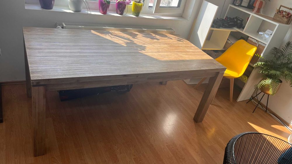 Masa dining din lemn masiv 180cm x 90cm