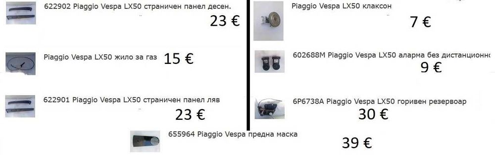 Работещ километраж за Веспа 50 -20.000км
